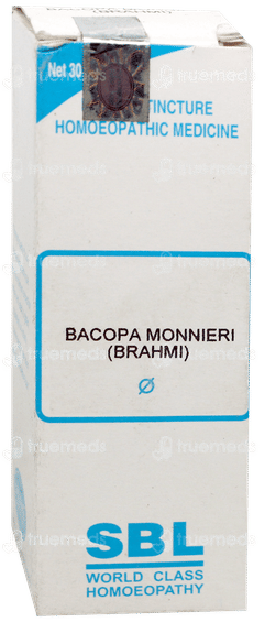 Sbl Bacopa Monnieri Brahmi Q Mother Tincture 30Ml
